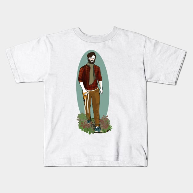 The Rosary Boxer in Autumn Kids T-Shirt by HappyRandomArt